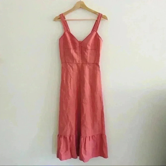 New Rebecca Taylor Linen Slip Midi Dress $450.00 - Picture 5 of 9